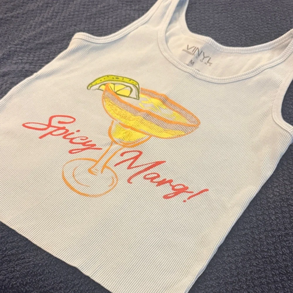 | light blue Spicy Marg!" Graphic Tank Top - Picture 2 of 4